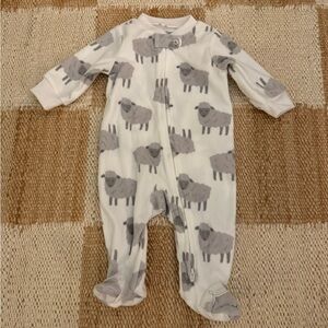 NWOT Baby Clothes Child Mine Carter's Gray Sheep Lamb Fleece Outfit - size 0-3M
